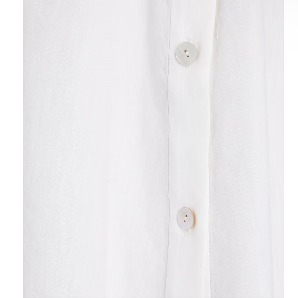 NWT Vince Belted Linen Blend Capsule Minimal White Button Up Mini Dress Size XL - Picture 4 of 11